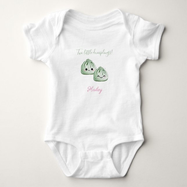 Body Para Bebê Dois Pequenos Bolinhos, Bebês Gêmeos Personalizado (Frente)