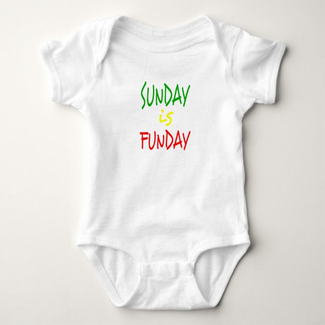 Body Para Bebê Domingo de Reggae é Dia de Diversão (Frente)