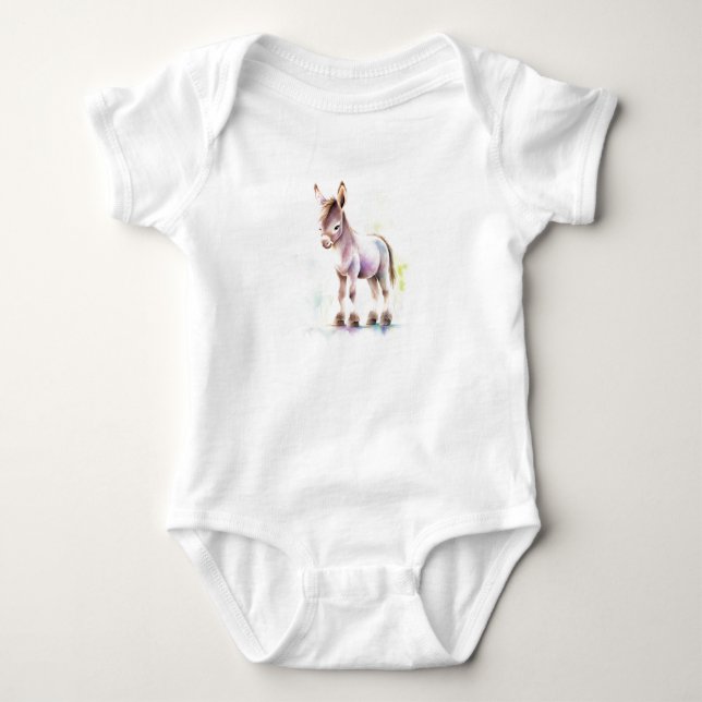 Body Para Bebê Donkey Chá de fraldas Presente, Presente de Bebê (Frente)