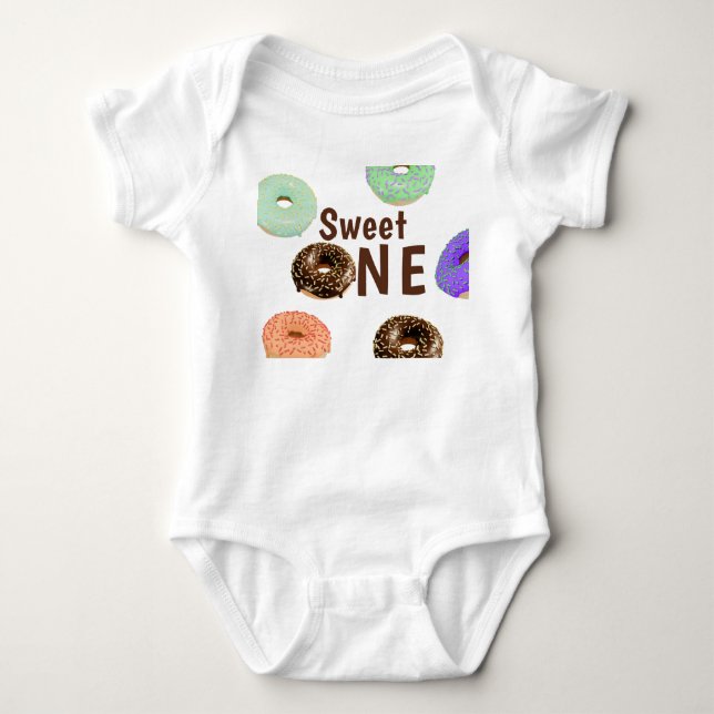 Body Para Bebê Donuts Sweet One 1º Aniversário (Frente)