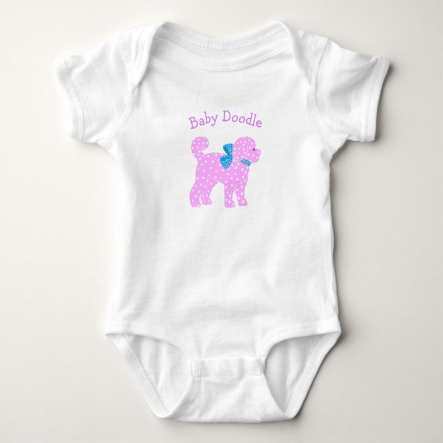 Body Para Bebê Doodle Love Baby Girl Nursersroom (Frente)