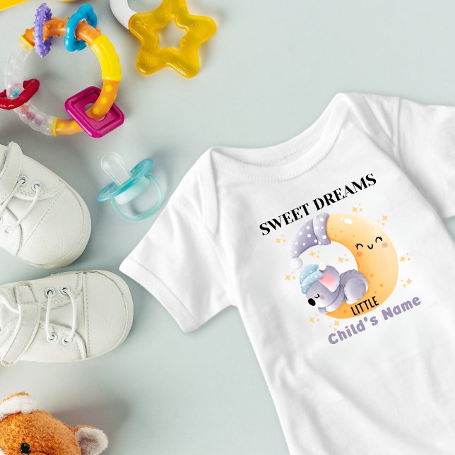 Body Para Bebê Dormindo Koala Sweet Sonha Um Pouco Personalizado (Criador carregado)