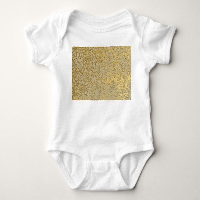 Body Para Bebê Dourada Marblagem: Grunge Texture Design (Frente)
