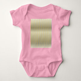 Body Para Bebê Dourado e Prata (Stripes)