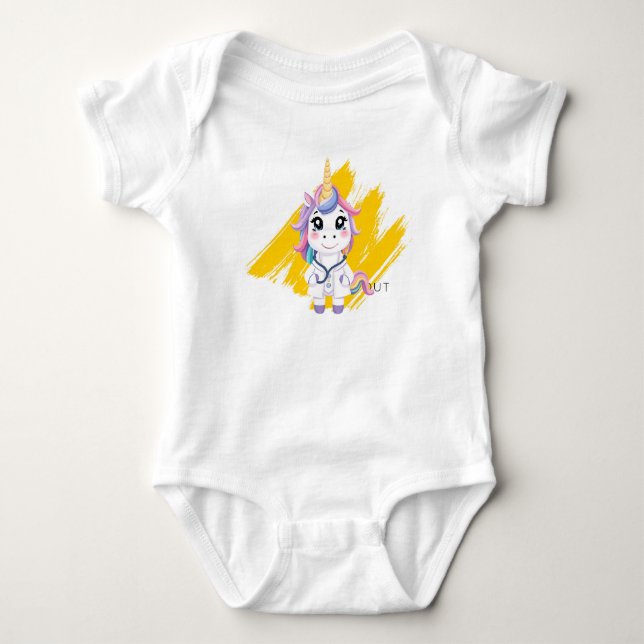 Body Para Bebê Doutor Unicorn Babycase (Frente)