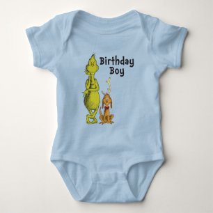 Body Para Bebê Dr. Seuss Aniversário de Inverno do Grinch