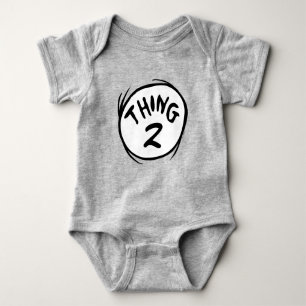 Body Para Bebê Dr. Seuss   Coisa Um Coisa Dois Personalizado