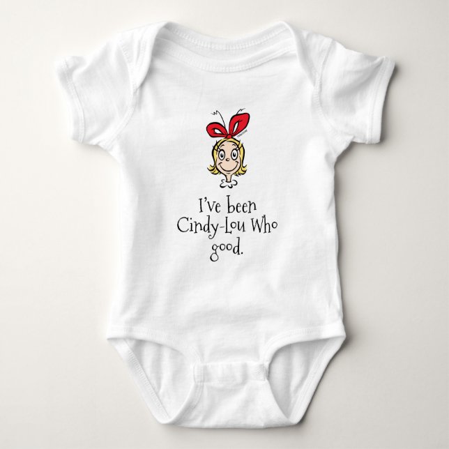 Body Para Bebê Dr. Seuss | Eu fui Cindy-Lou que é bom (Frente)