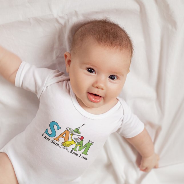 Body Para Bebê Dr. Seuss | Eu sou Sam. Sam eu sou. (Criador carregado)