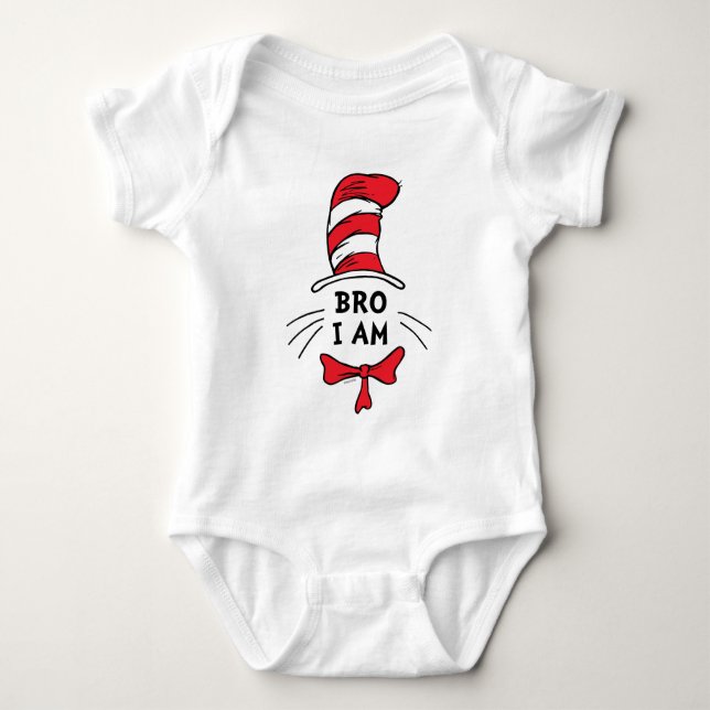 Body Para Bebê Dr. Seuss | Gato de Chapéu - Irmão (Frente)