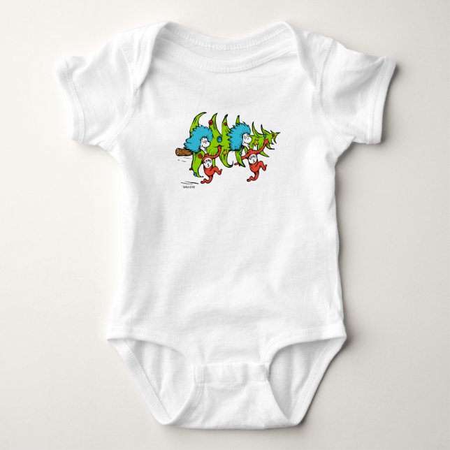 Body Para Bebê Dr. Seuss | Grinch | Coisa Um Coisa Dois Natal (Frente)