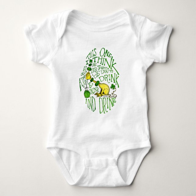Body Para Bebê Dr. Seuss | Yink - Dia de São Patrício (Frente)