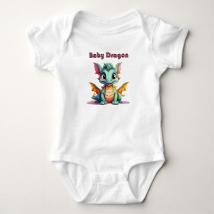 Body Para Bebê Dragão Bebê – Design de Personagem de Fantasia Fof
