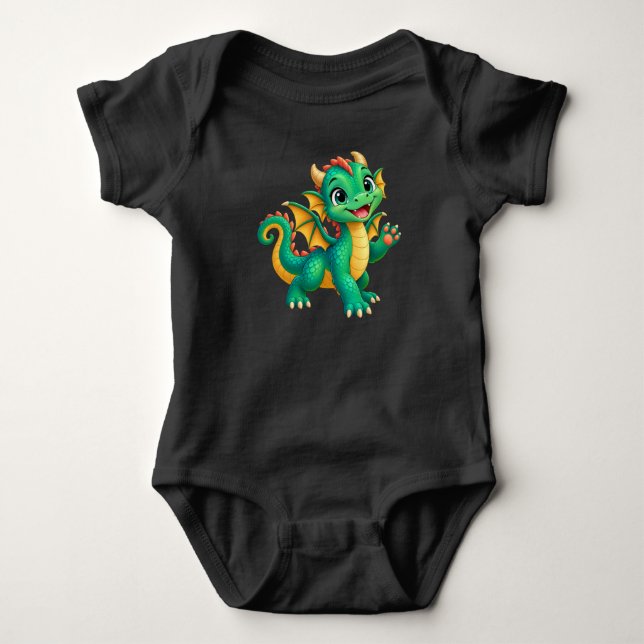 Body Para Bebê Dragão Bebê Feliz (Frente)