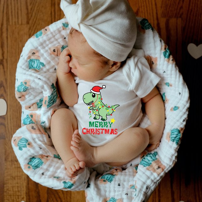 Body Para Bebê Dragão Bebê Mais Justo com Papai Noel (Criador carregado)