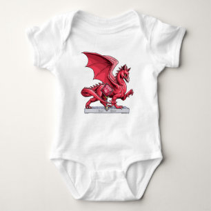 Body Para Bebê Dragão de Birthstone de julho: Ruby