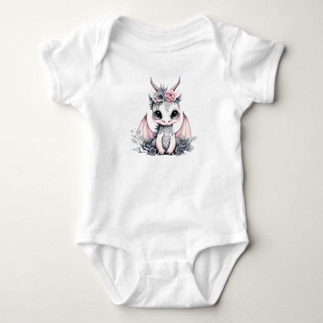 Body Para Bebê Dragão de criança Uma Peça De Roupa (Frente)