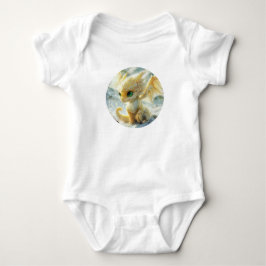 Body Para Bebê Dragão Digital Amarelo