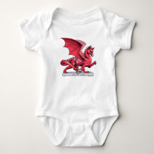 Body Para Bebê Dragão do Birthstone de julho: Rubi