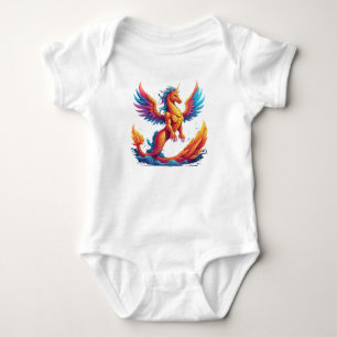 Body Para Bebê Dragão-Unicórnio & Fênix-Sereia