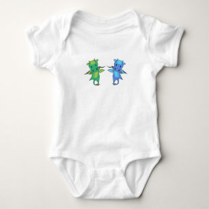 Body Para Bebê Dragão Verde Dragão Azul Fada Fale Fantasia