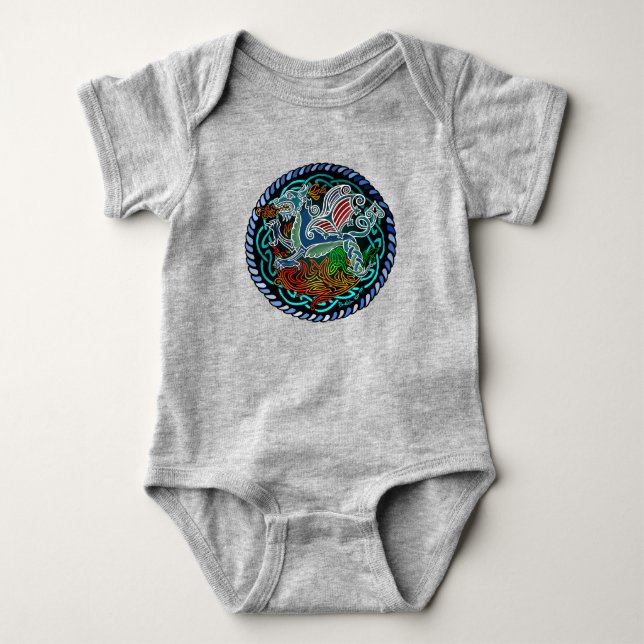 Body Para Bebê Dragon celtique (Frente)