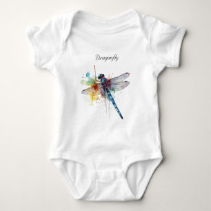 Body Para Bebê Dragonfly Colorida personalizável
