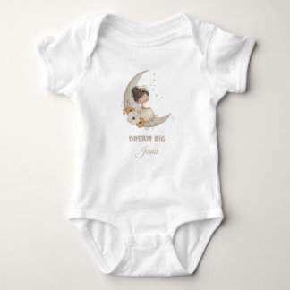 Body Para Bebê Dream Big Fairy Moon Child - Nome Personalizado