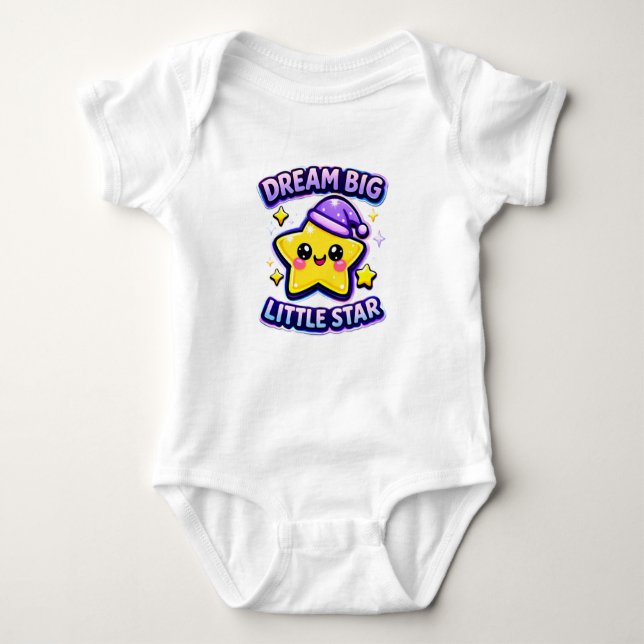 Body Para Bebê Dream big little baby (Frente)