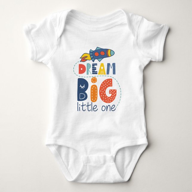 Body Para Bebê Dream Big Little One Rocket (Frente)