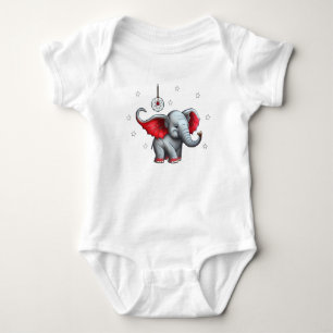 Body Para Bebê Dream Catcher Bonito Elefante Bebê. Parte traseira