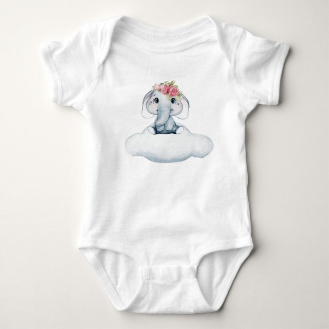 Body Para Bebê Dreamy Days com Rosie, o Elefante. (Frente)
