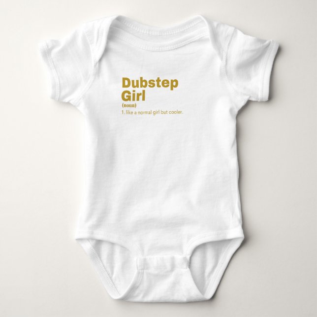 Body Para Bebê Dubstep Girl - Dubstep (Frente)