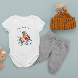 Body Para Bebê Dueto Scandi Aviary, personalizado