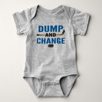 Body Para Bebê Dump and Change Hockey Baby Bodface Royal Blue