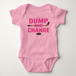 Body Para Bebê Dump and Change Hockey Baby Girl Pink Bodcase