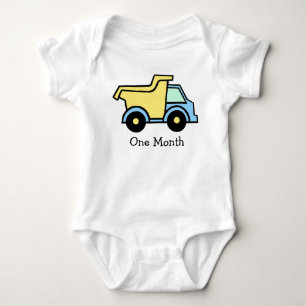 Body Para Bebê Dump Truck Primeiro Mês