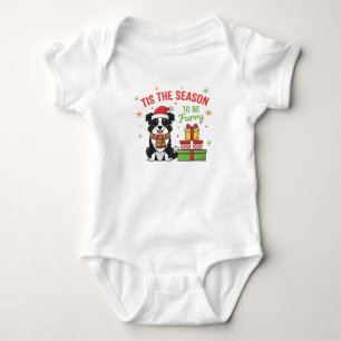 Body Para Bebê É a Temporada de Ser um Filhote de Border Collie P