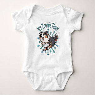 Body Para Bebê É hora do Zoomie Australian Shepherd