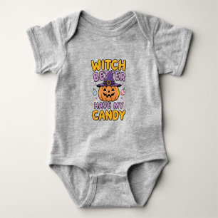 Body Para Bebê É Melhor Que A Bruxa Tenha O Meu Docinho - Bonito