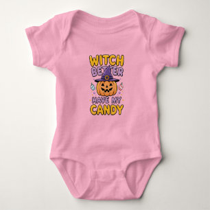 Body Para Bebê É Melhor Que A Bruxa Tenha O Meu Docinho - Bonito