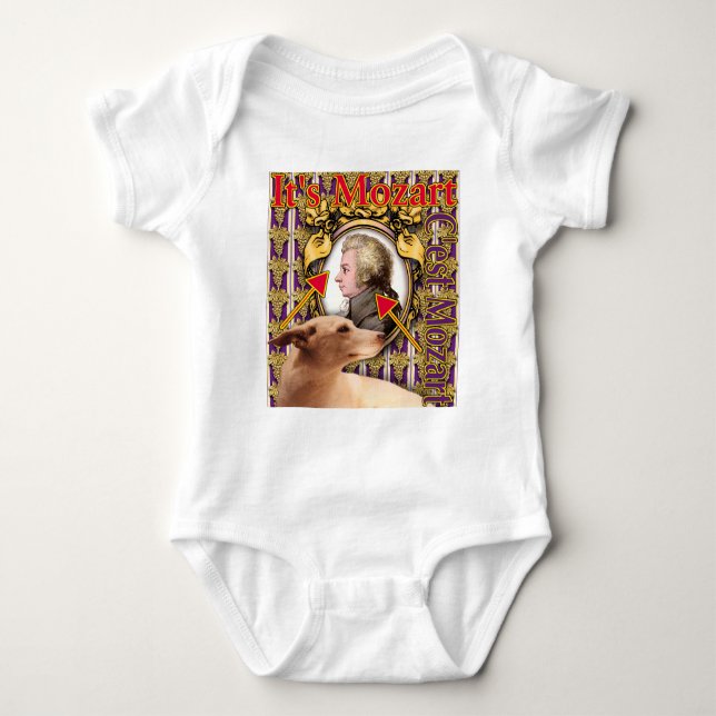 Body Para Bebê É Mozart Baby Um pedaço (Frente)