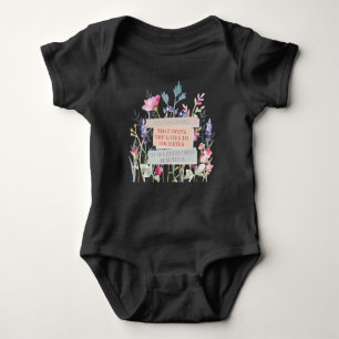 Body Para Bebê É o coração que abre os portões, jardim floral