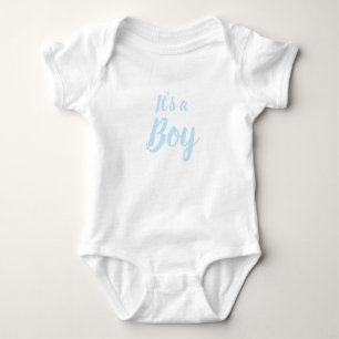 Body Para Bebê É um Menino, churrasco de bebê azul claro, revelaç