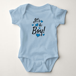Body Para Bebê É um menino! Revolução de Gênero Bebê com Corações