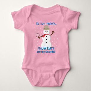Body Para Bebê É um Mistério de Neve Detetive Boneco de Neve