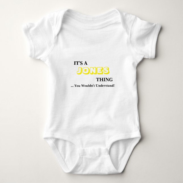 Body Para Bebê É uma coisa de JONES! Você não entenderia (Frente)