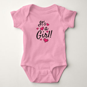 Body Para Bebê É uma garota! Revolução de Gênero Bebê com Coraçõe