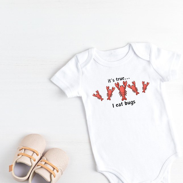 Body Para Bebê É verdade que eu como insetos (It's true I eat bugs Baby Bodysuit)