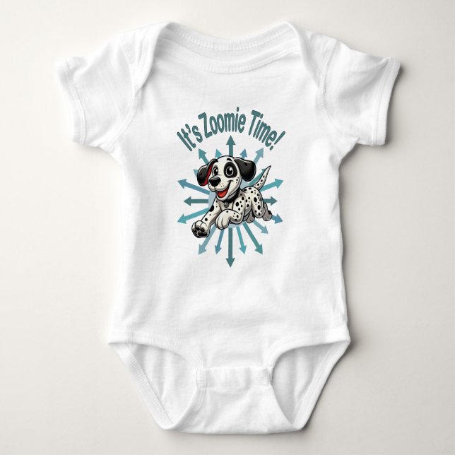 Body Para Bebê É Zoomie Time Dalmaciano (Frente)